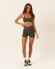 Fade Crossover Shorts 5" | Deep Olive