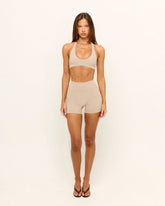 Form Halter Crop | Fawn
