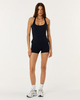 Form Invisible Scrunch Stripe Shorts 3" | Black