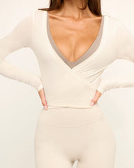 Ballet Wrap Top | Vanilla