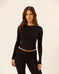 Form Lite Long Sleeve Top | Black