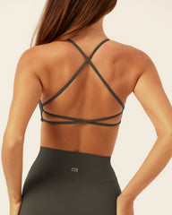 Fade Lexi Support Crop | Deep Olive