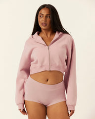 Cropped Hoodie | Dusty Pink