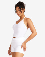 Halter Tie Tank | White