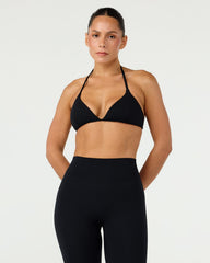Form Micro Halter V Crop | Black