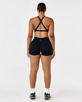 Serenity Scrunch Shorts 4" | Black