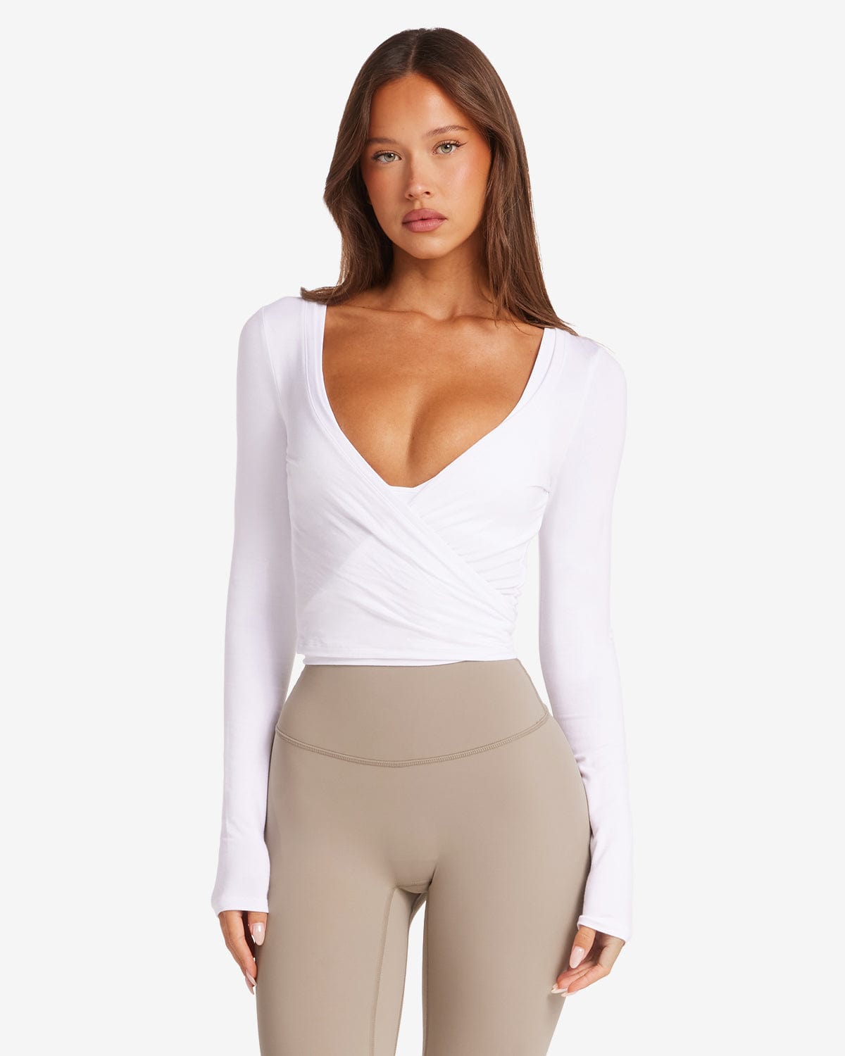 Ballet Wrap Top | White