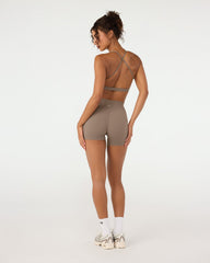 Fade Invisible Scrunch Shorts 4" | Mocha