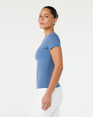 Form Lite Mid Length Tee | Ocean Blue