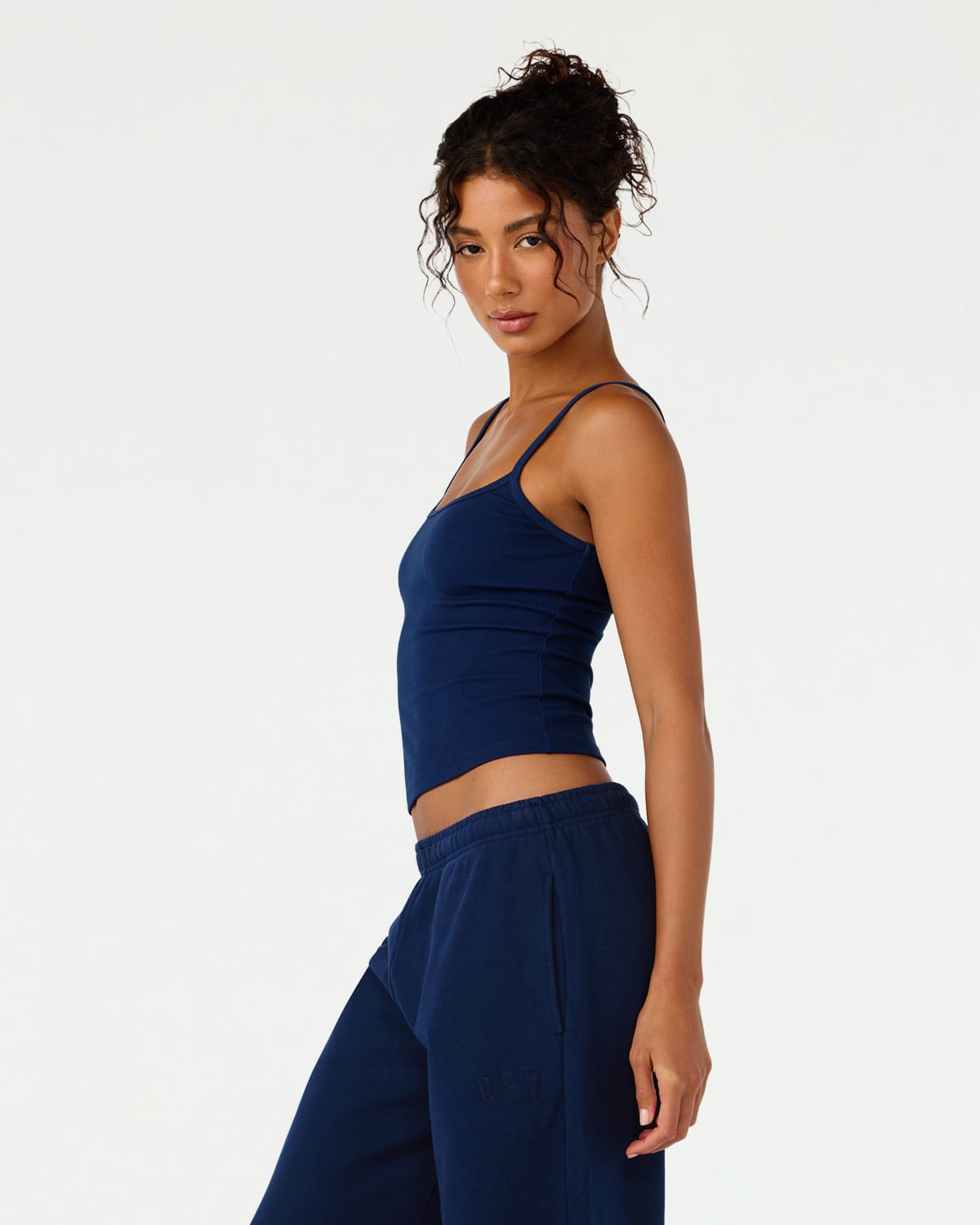 Rib Cami Tank | Navy