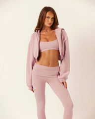 Cropped Hoodie | Dusty Pink
