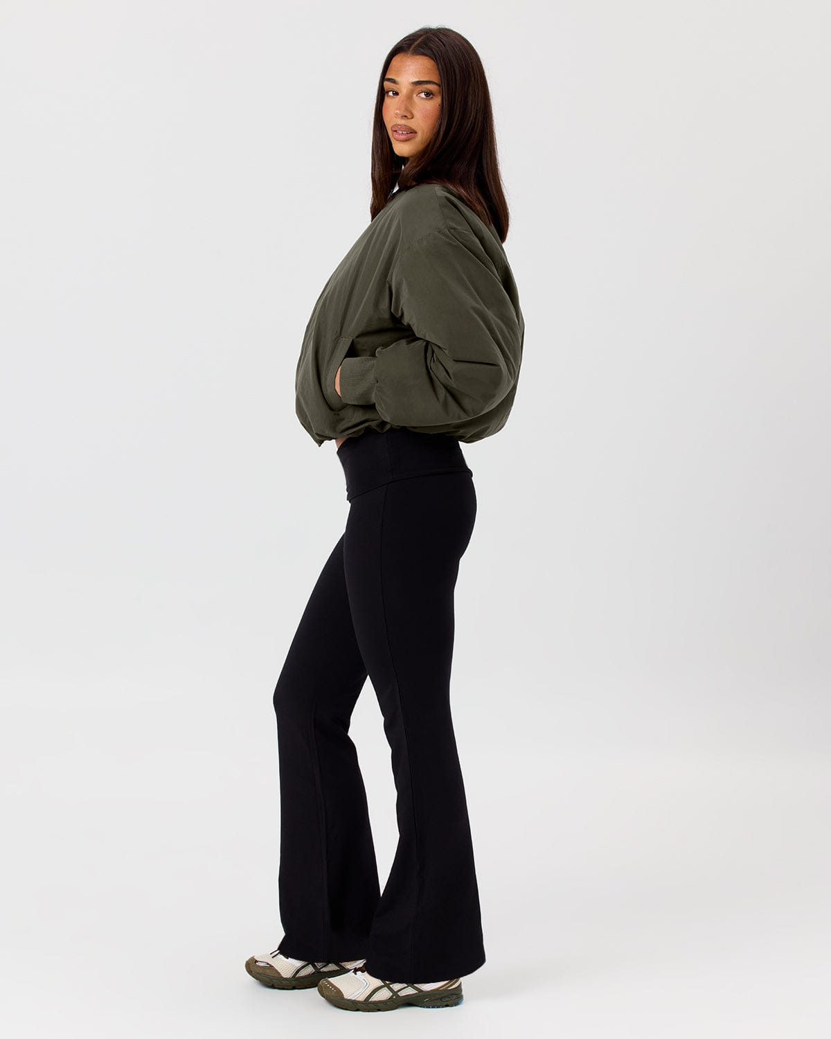 Jersey Flare Pants | Black