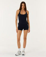 Form Invisible Scrunch Stripe Shorts 3" | Black