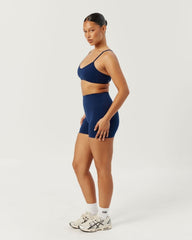 Serenity Scrunch Shorts 4" | Navy