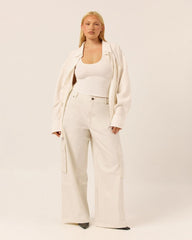 Wide Leg Cargo Pants | Vanilla