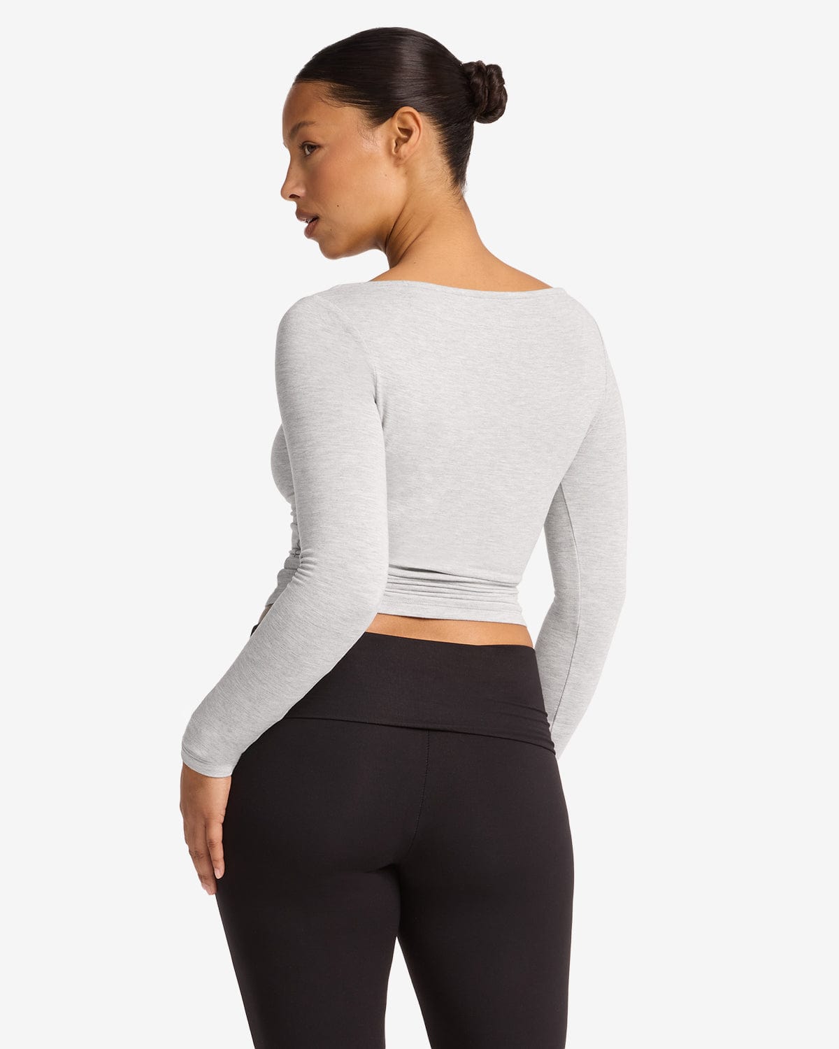 Boat Neck Long Sleeve Top | Snow Marle