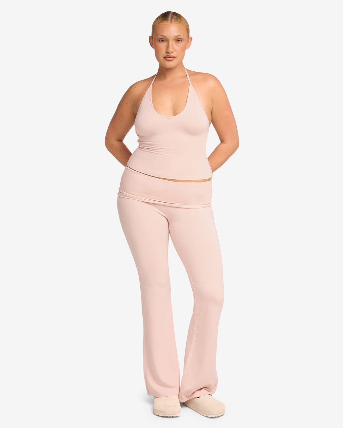 Jersey Flare Pants | Blush