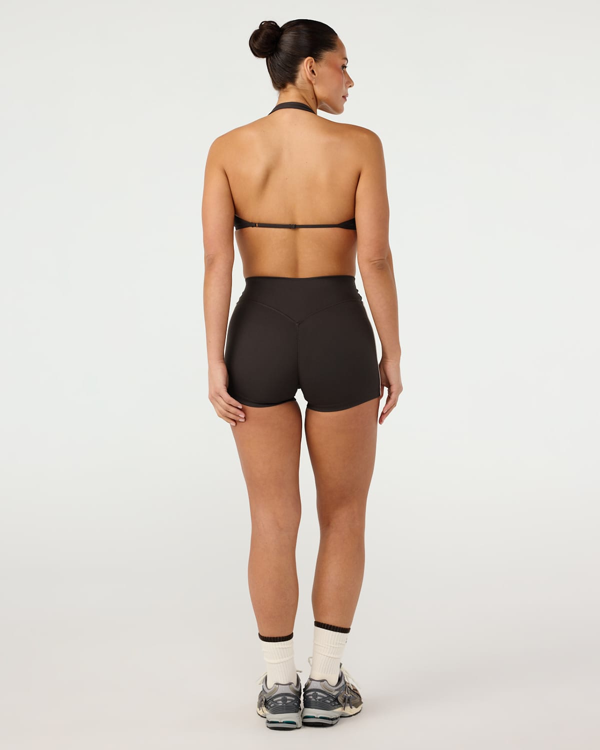 Form Invisible Scrunch Stripe Shorts 3"  | Grounded Brown