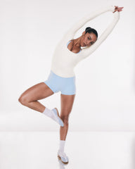 Form Invisible Scrunch Shorts 4" | Powder Blue
