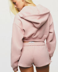 Cropped Hoodie | Dusty Pink