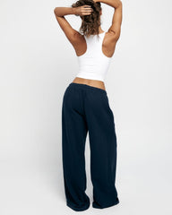 Wide Leg Sweatpants | Deep Navy